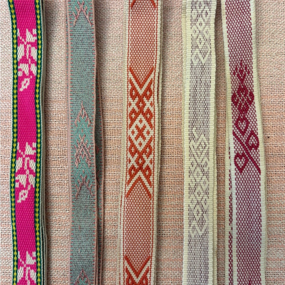 Source Unknown Colorful Patterned Belts - image 1
